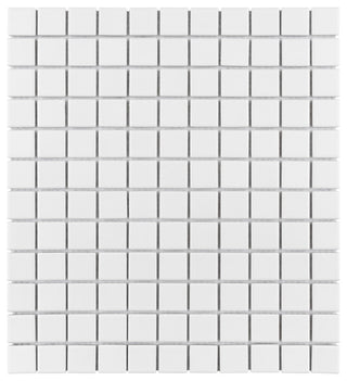 Metro 1" Square Matte White Porcelain Floor and Wall Tile