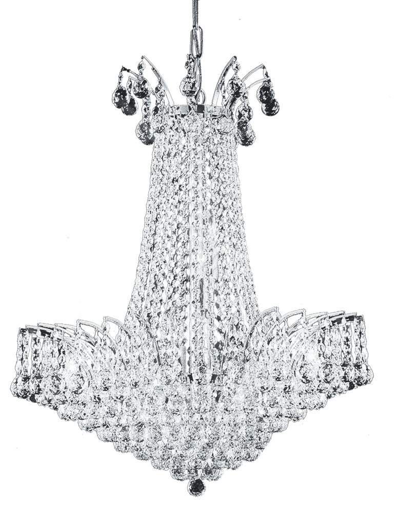 Artistry Lighting Victoria Ball Collection Crystal Chandelier, Chrome, 29"x32"