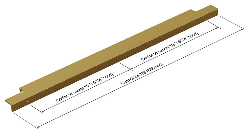 Dowell Series 3063 Handles, 23.8", 10.375" CTC, Golden, 3-Pack