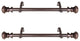 Regalia 1 inch dia. Side Curtain Rod 12-20 inches Long (Set of 2), Bronze