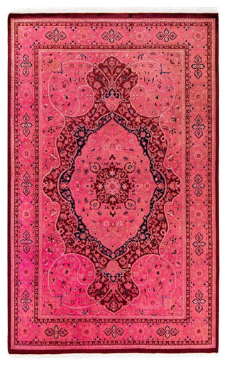 Fine Vibrance, One-of-a-Kind Hand-Knotted Area Rug Pink, 4'6"x7'3"