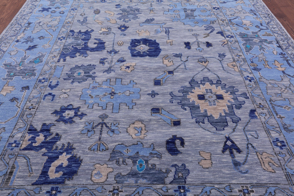 9' 0" X 11' 10" Turkish Oushak Hand-Knotted Wool Rug - Q15841