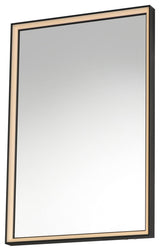 ET2 E42061 Bevel 24" W x 30" H Transitional Rectangular Framed - Brushed Black