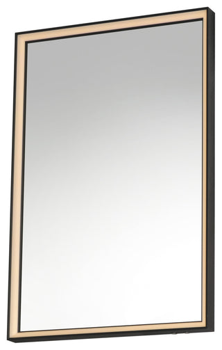 ET2 E42061 Bevel 24" W x 30" H Transitional Rectangular Framed - Brushed Black