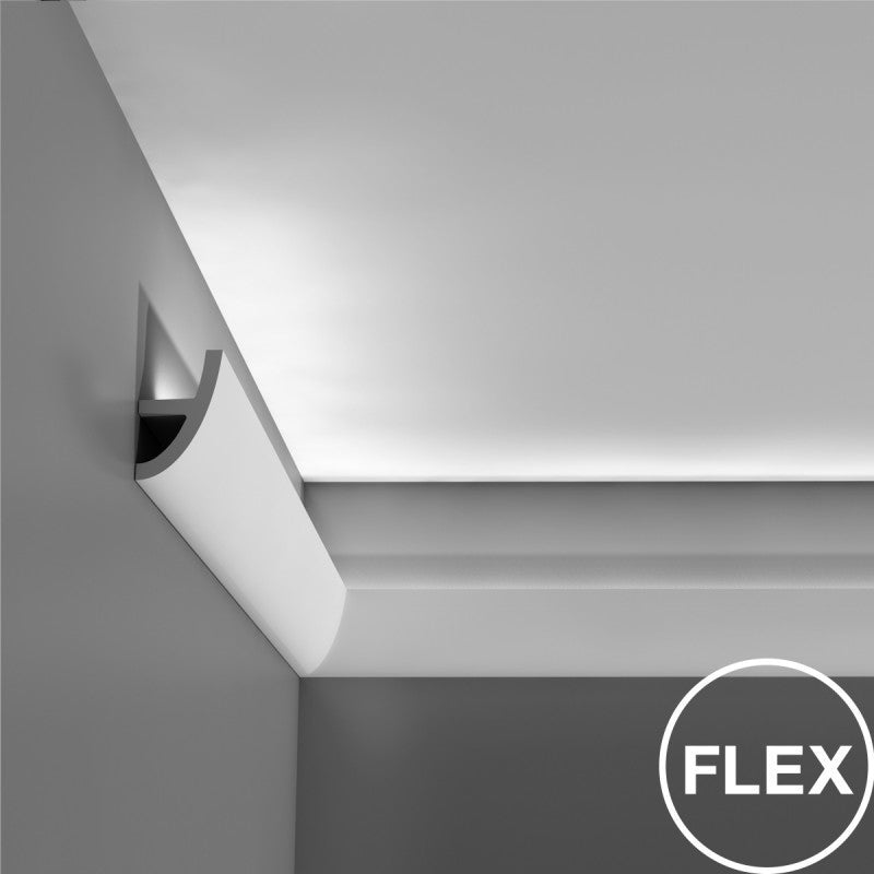 Plain Polyurethane Crown Moulding For Indirect Lighting, Flexible Moulding