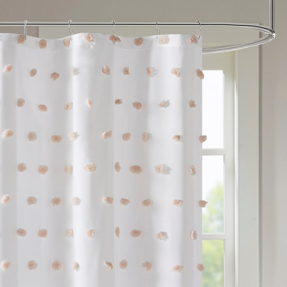 Madison Park Sophie Shower Curtain, Blush