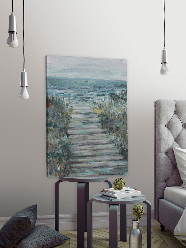 "Way to the Sea" Painting Print on Wrapped Canvas, 30"x45"