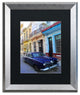 'Vatage Blue Studebaker In Havana' Framed Art, Silver Frame, Black Matte, 20x16