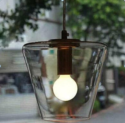 1 Light Cone Lamp Modern Pendant Lamp Clear Glass Pendant Light