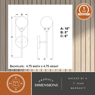 Orbit 1 Light Wall Light Oil Rubbed Bronze and Muted Brass