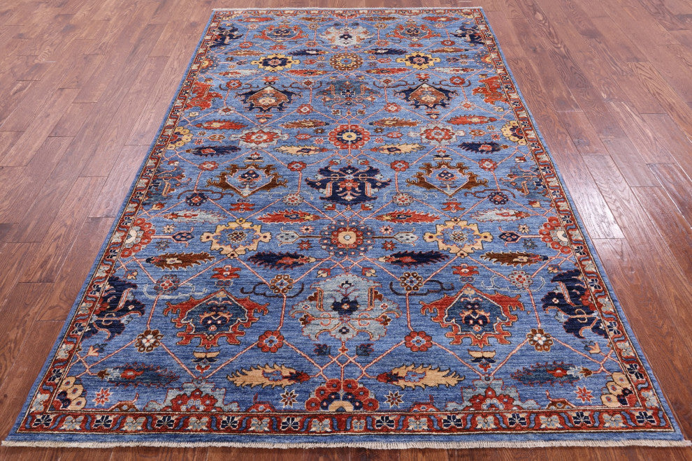5' 10" X 9' 0" Hand Knotted Persian Fine Serapi Wool Rug - Q12868
