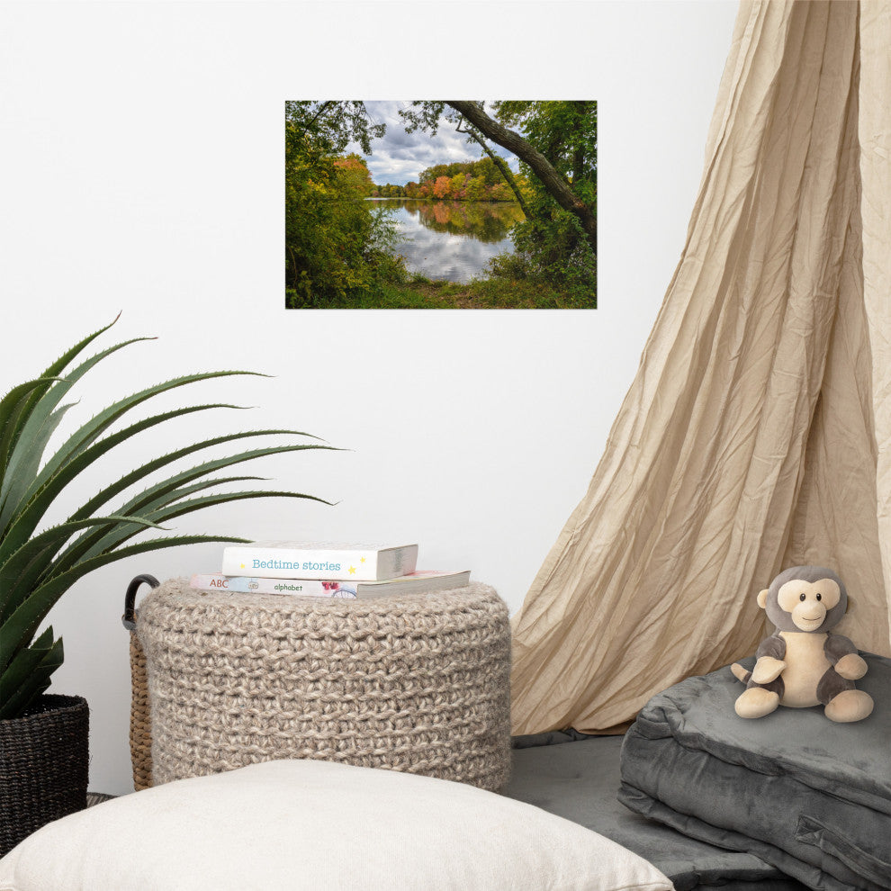 Lost in Autumn Color Landscape Photo, Rural Unframed Wall Art Print, 12" X 18"