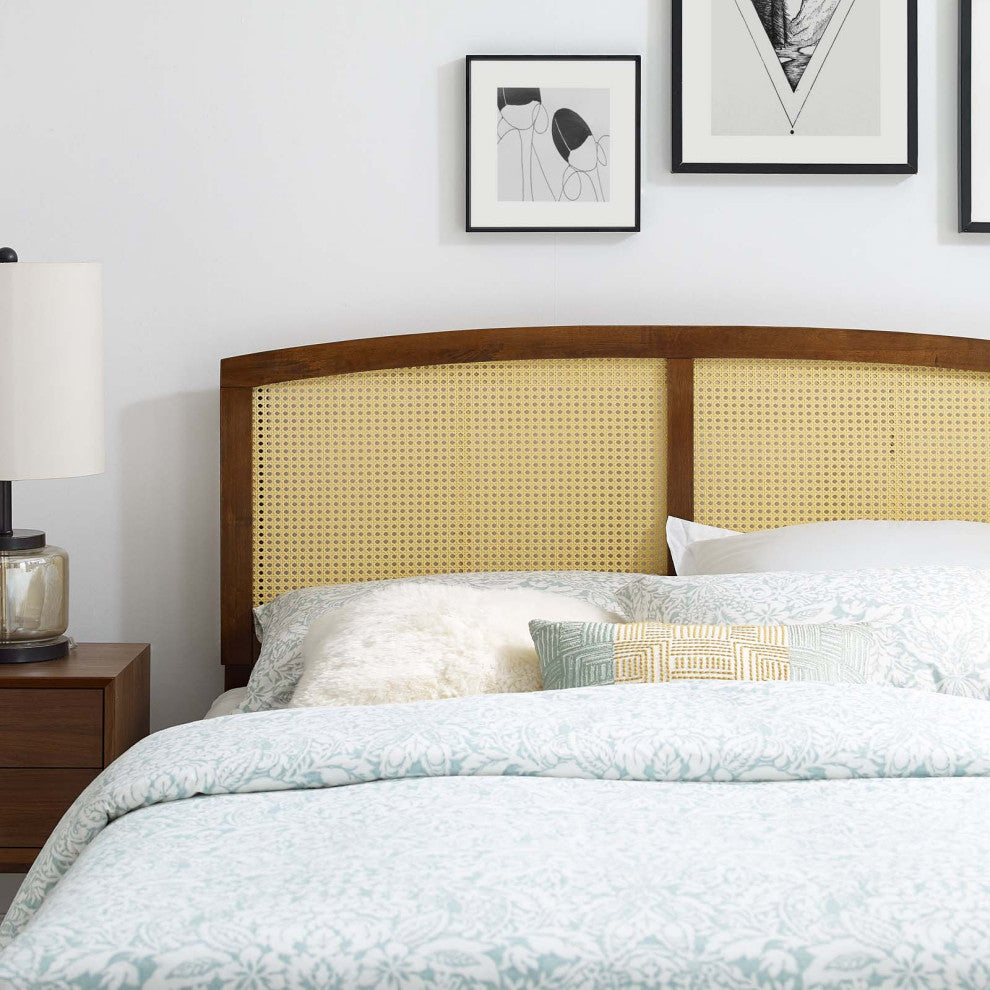 Halcyon Cane Queen Headboard Walnut