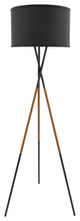 Kira Home Sadie 61" Mid Century Tripod LED Floor Lamp, 9W bulb (/), Leather