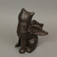 Set of 2 Brown Cast Iron Angel Cat Decorative Bookends Book Shelf Home Decor Ar