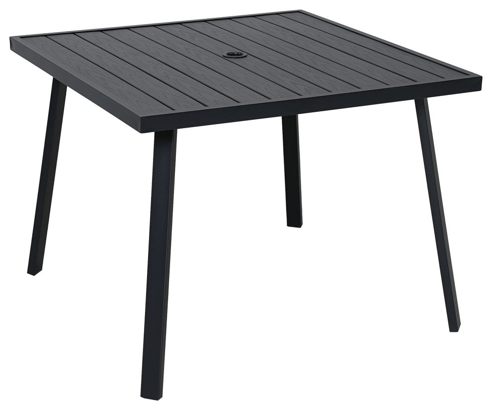 5 Pieces Outdoor Patio Wicker Dining Table Set With Umbrella Hole
