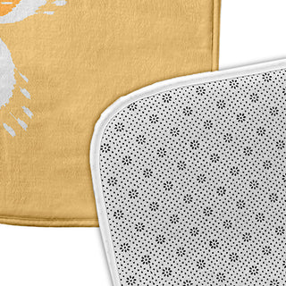 34" x 21" Ikat Mandala Bathmat, Sunshine Yellow