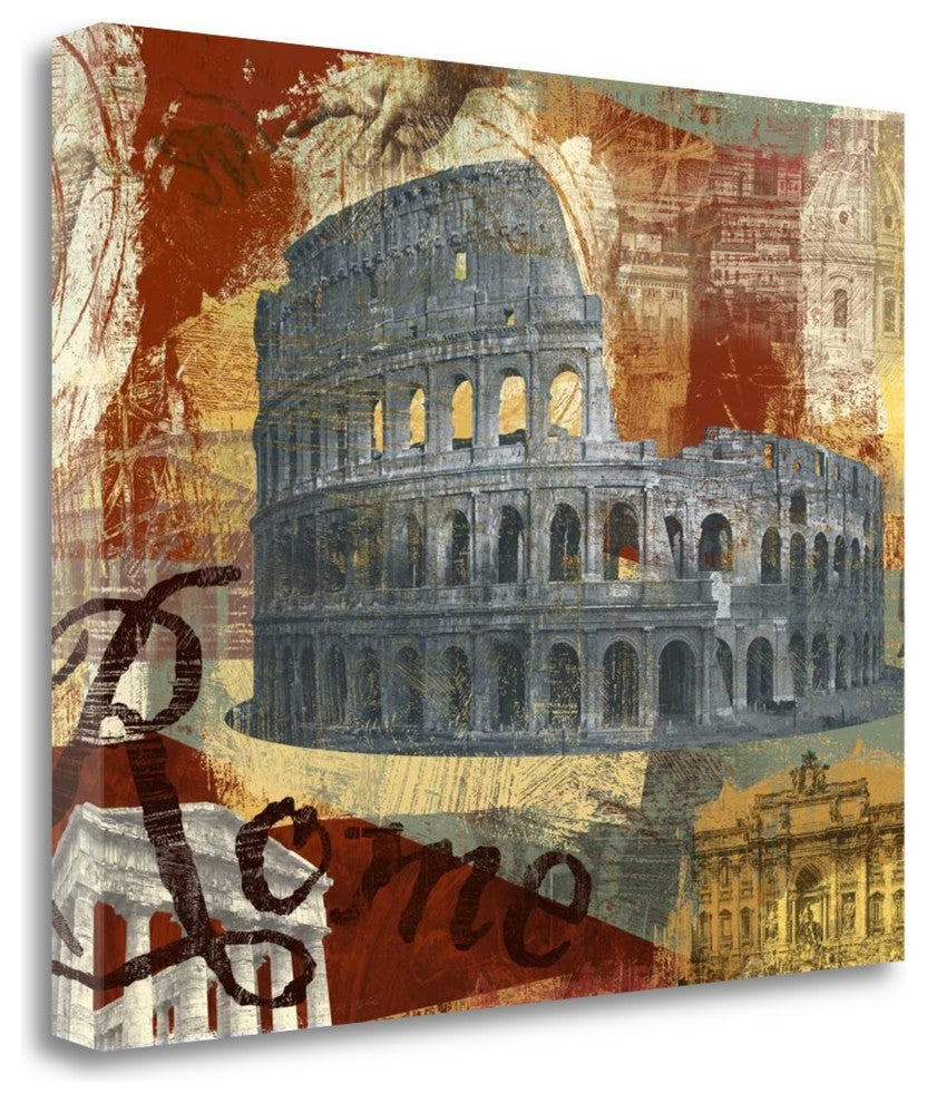 "Tour Rome" By Eric Yang, Giclee Print on Gallery Wrap Canvas, Ready to Hang
