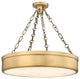 Z-LITE 3-Light Semi Flush, Rubbed Brass
