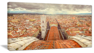 "Florence View From Duomo Cathedral" Canvas Print32"x16"