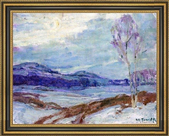 Henry Ossawa Tanner Landscape in Moonlight Framed Premium Canvas Print, 21"x28"
