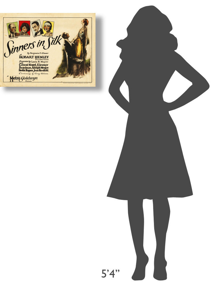 "Sinners in Silk" Stretched Canvas Giclee by Hollywood Photo Archive, 24"x18"