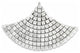 Carrara Marble European Fan Mini Tile Fish Scale Scallop Mosaic Polish, 1 sheet