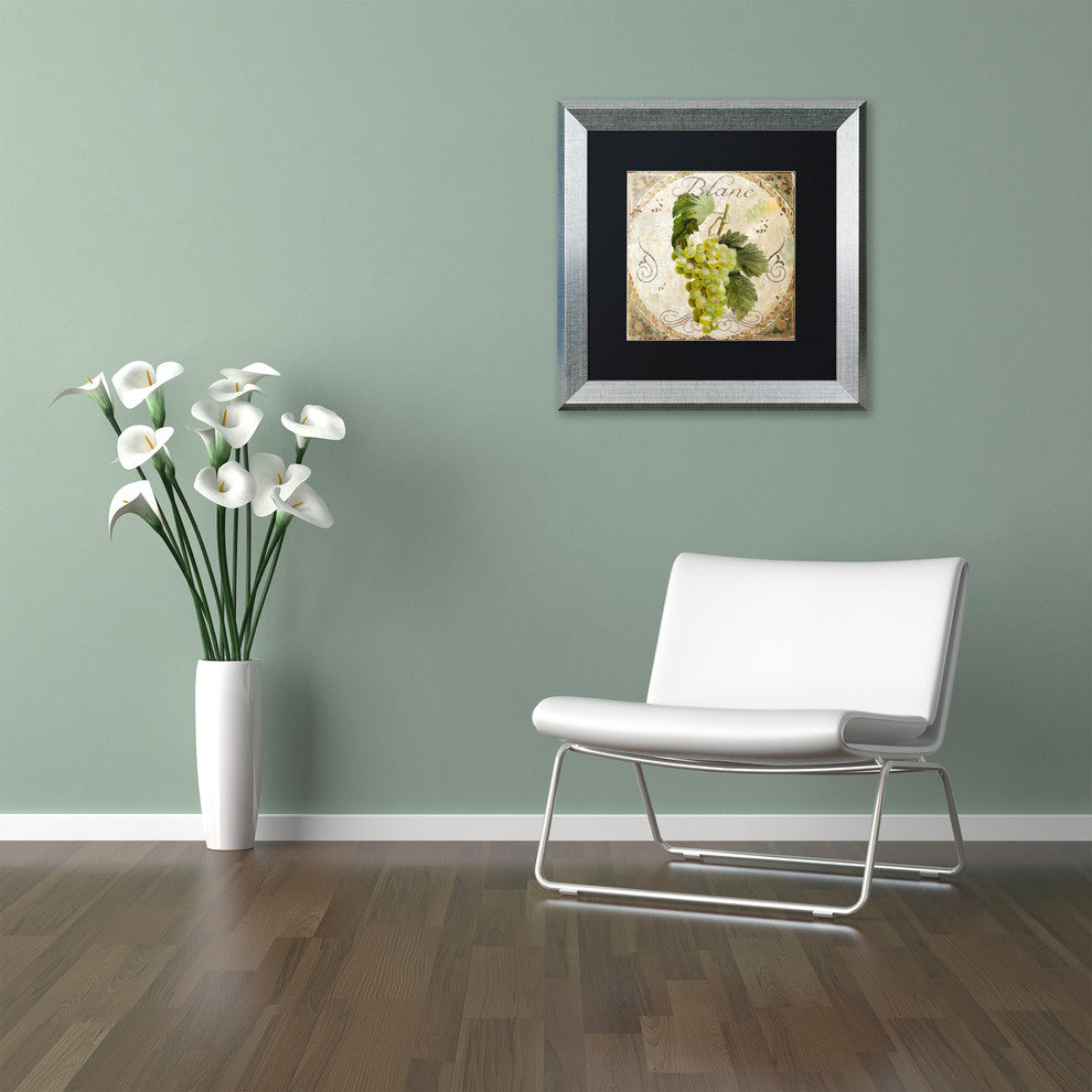 Color Bakery 'Tuscany Table Blanc' Art, Silver Frame, Black Matte, 11"x11"