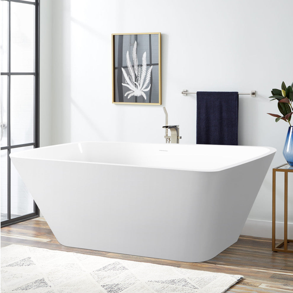 Acrylic Freestanding Flatbottom Soaking Bathtub