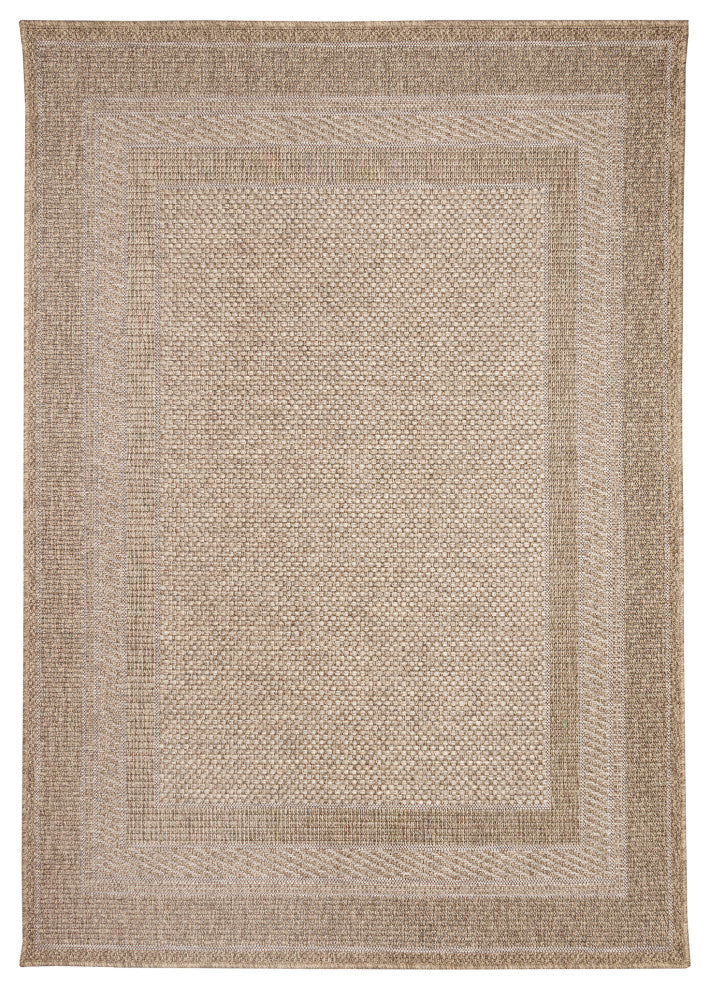Orly Border Indoor/Outdoor Rug Natural 5'3"x7'3"