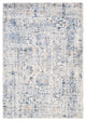 Surya Porto POO-2321 6'7"x9' Rug, White/Gray/Blue/Taupe/Mustard/Burnt Orange