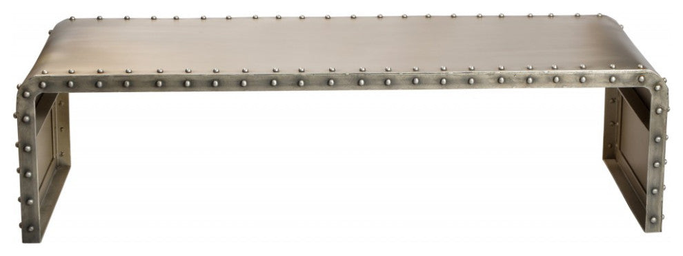 Bench Shaped Metal Coffee Table