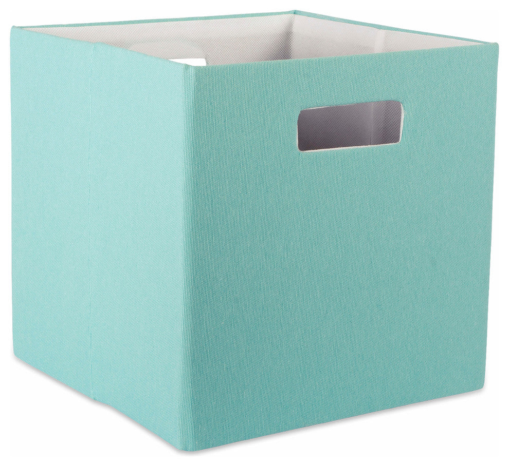 DII Polyester Cube Solid Aqua Square 11x11x11"