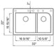 33-in x 22-in Drop-in Radius Granite Kitchen Sink