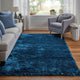 Weave & Wander Melba Plush Shag Rug, Teal, 3'6"x5'6"