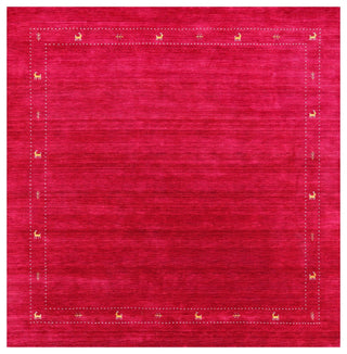 8' Square Persian Gabbeh Handmade Wool Rug - Q15222
