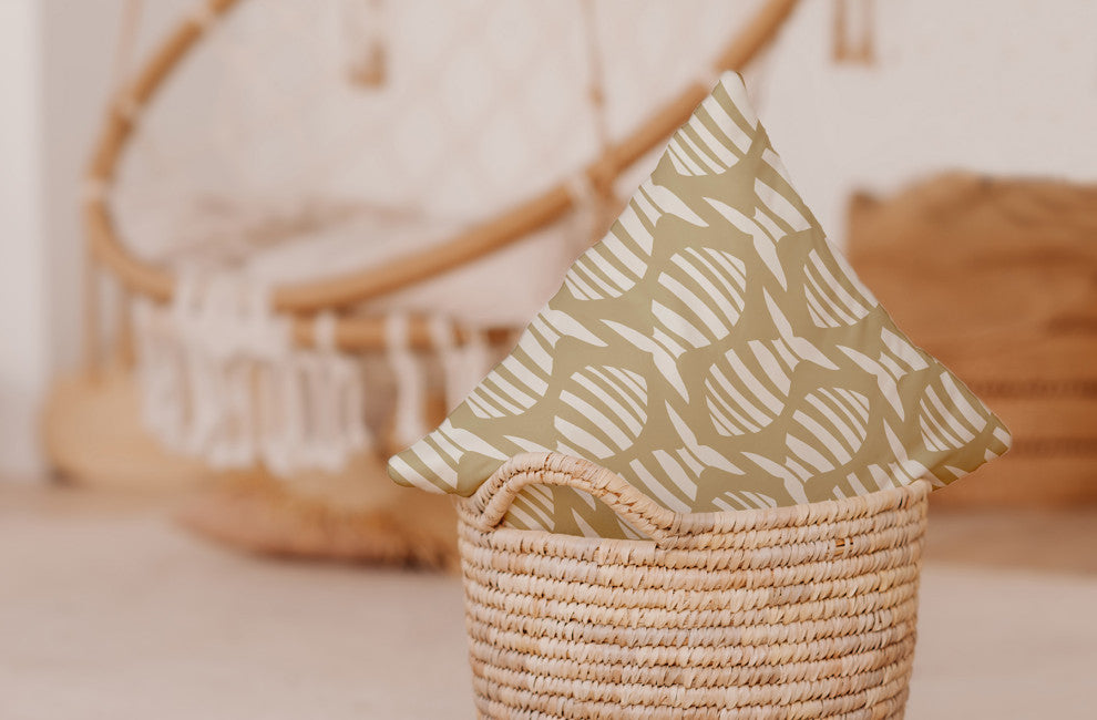 26x26" Pineapple Stripes Nautical Decorative Indoor Pillow, Pretty Grey