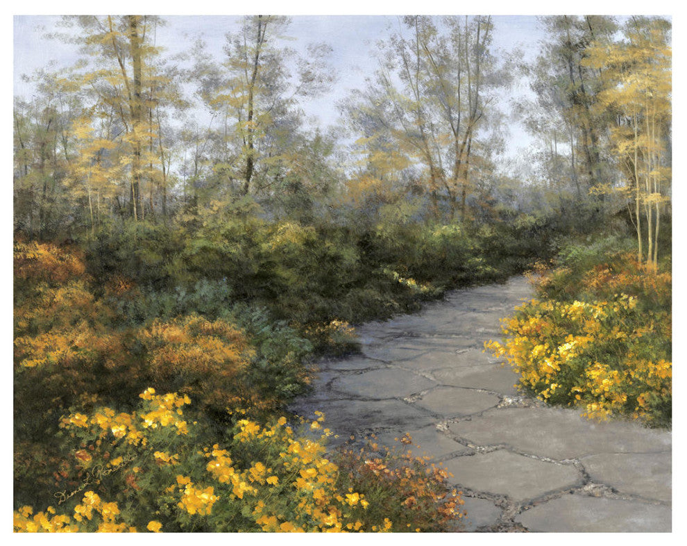 "Step Into Autumn" Digital Paper Print by Diane Romanello, 34"x26"