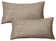 Velvet 2 Piece Lumbar Pillow Cover Set, Simply Taupe, 2 Piece, 14"x26"