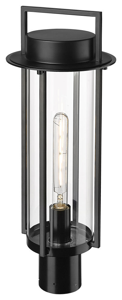 1 Light 8 in. Powder Coated Black Outdoor