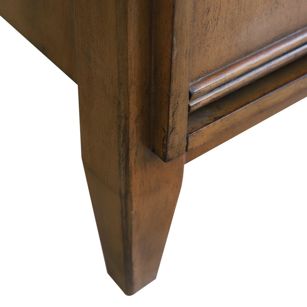 37" Single Vanity, Walnut Finish With White Carrara