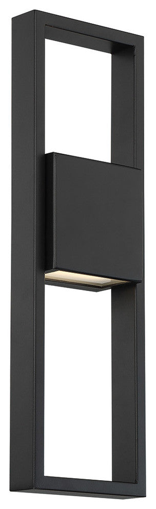 Archetype 18" Centered LED Indoor & Outdoor Wall Light 3000K, Black