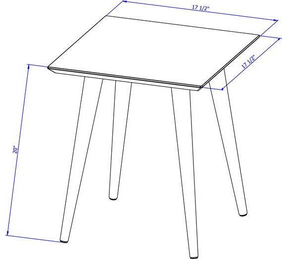 Utopia High Square End Table  89352