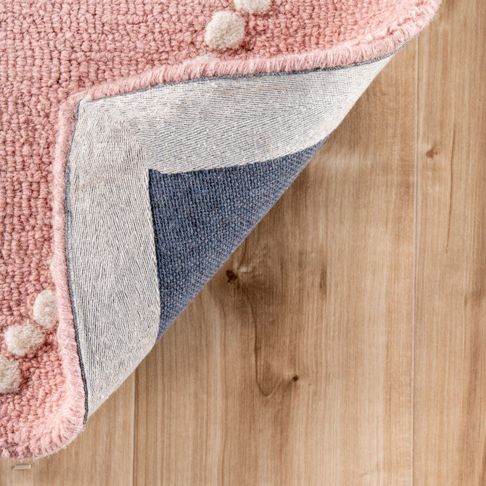 Nuloom Dotted Diamond Trellis Area Rug, Baby Pink 7'6