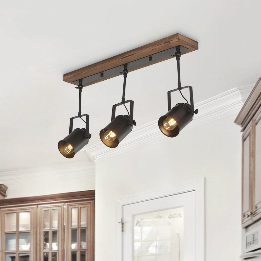 Industrial 3-Light Track Light Fixtures