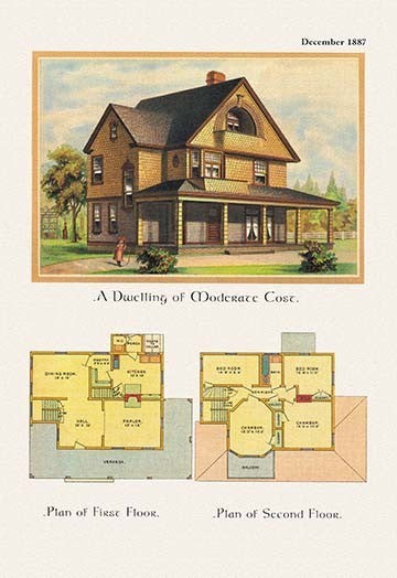 A Dwelling of Moderate Cost- Canvas Poster 20" x 30"