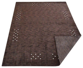 HAND KNOTTED LOOM WOOL ECO-FRIENDLY AREA RUGS - Rectangle, Brown, Contemporary