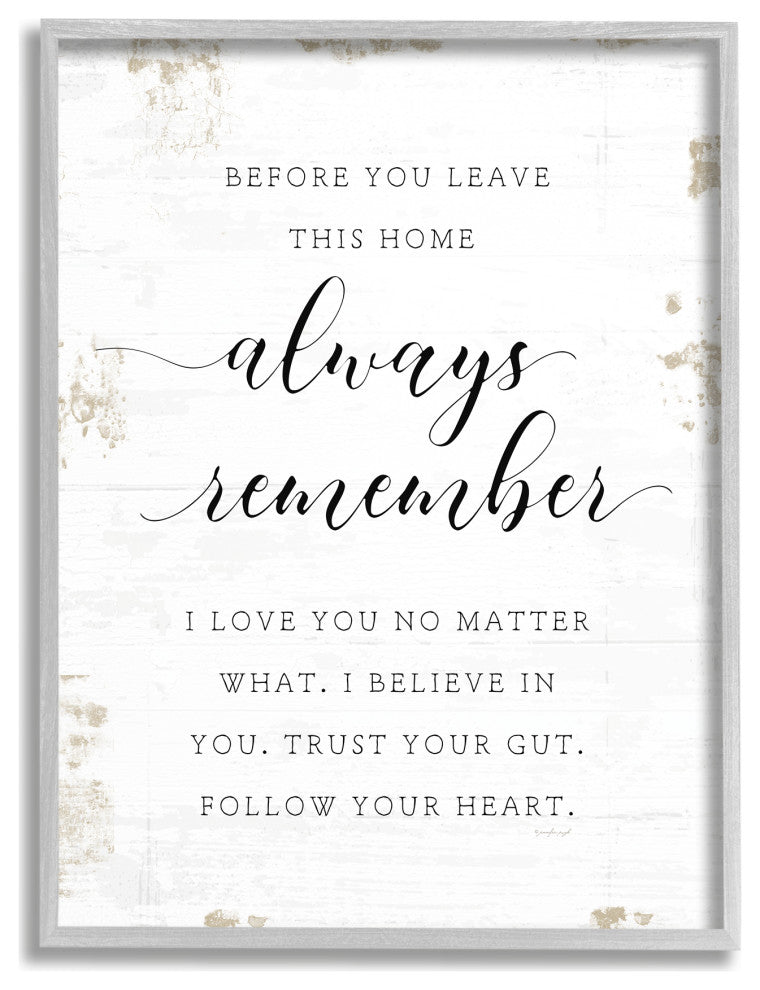 Always Follow Your Heart Phrase Country Home Charm, 24 x 30