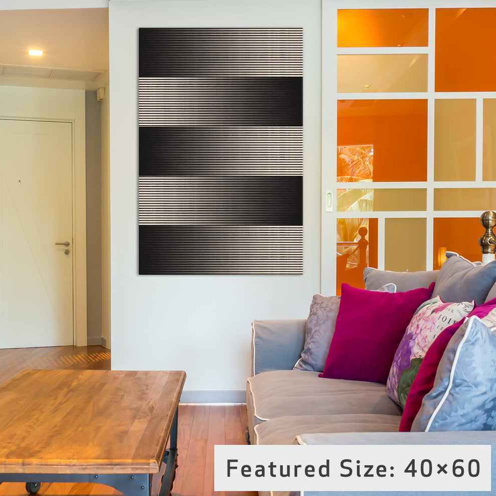 "Modern Art- Grayscale Gallery" by 5by5collective, 40x26x1.5"