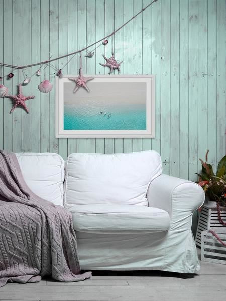 "Trois Bateaux" Framed Painting Print, 24"x16"